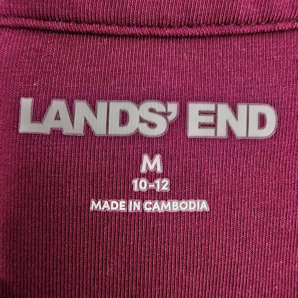 Lands' End Women's 3/4 Sleeve Lightweight Jersey Embellished Top Vivid Plum M - Picture 7 of 10